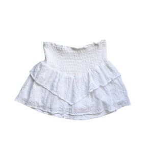 cottagecore tiered lace mini skirt
